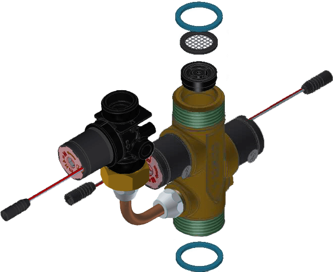 CONTI+ CONFLOW Wasserstrecke DN20 für therm. Desinfektion m. 3 Mag. Kart. 6 V