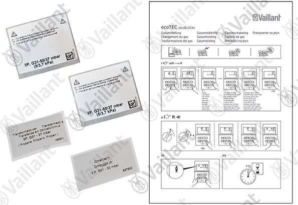 VA Umstellsatz Erdgas auf Propan VC 146,206,276,356,466/4-7 (H,L auf P)