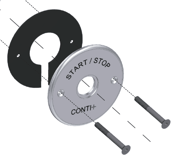 CONTI+ Rosette Piezo-Taster D 95 mm inklusive Dichtung und Schrauben