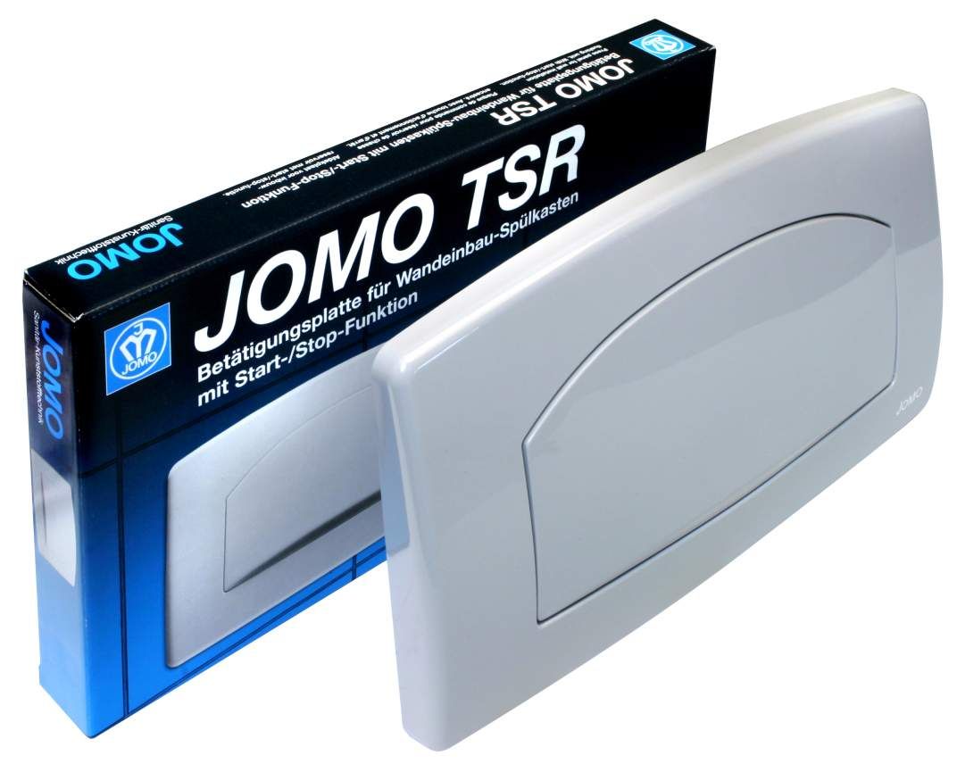 Abdeckplatte Jomo TSR matt-verchromt f.Start-/Stopp-Spültechnik