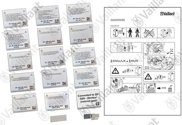 VA Umstellsatz (Erdgas <=> Propan) Vaillant-Nr. 0020176190