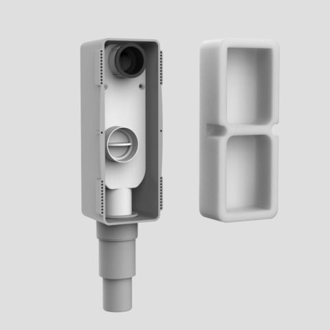 Wandeinbau- Geruchsverschluss Sanit höhenverstellbar 40/50