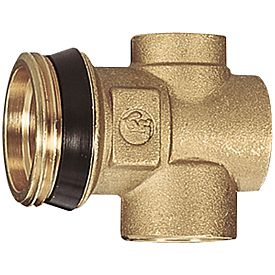 Giacomini R590D 1" Endstück für Verteiler Messing,2x1/2"/1x3/8"IG,selbst