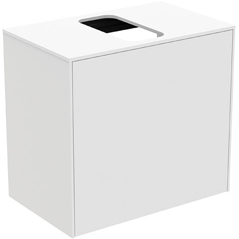 IS WT-Platte Conca mittiger Ausschnitt 602x373mm Weiß