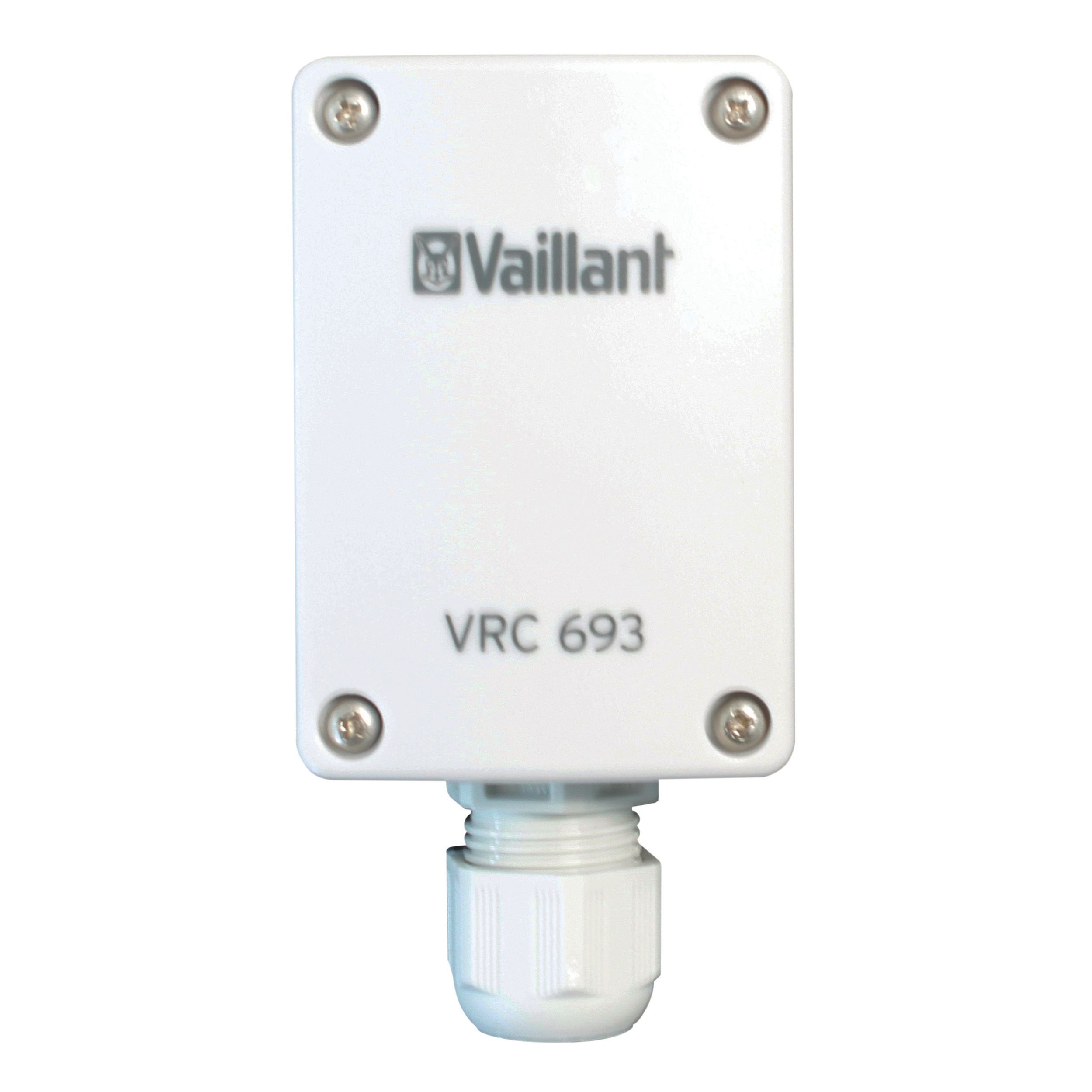 VAILLANT Außenfühler VRC 693 Wandaufbaufühler untere Kabeleinführung
