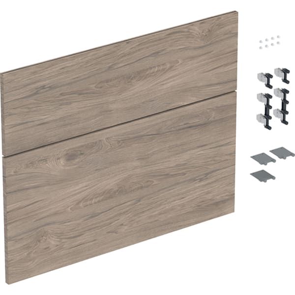GE Schubladenfront Set für iCon für WT B:75cm, Nussbaum hickory