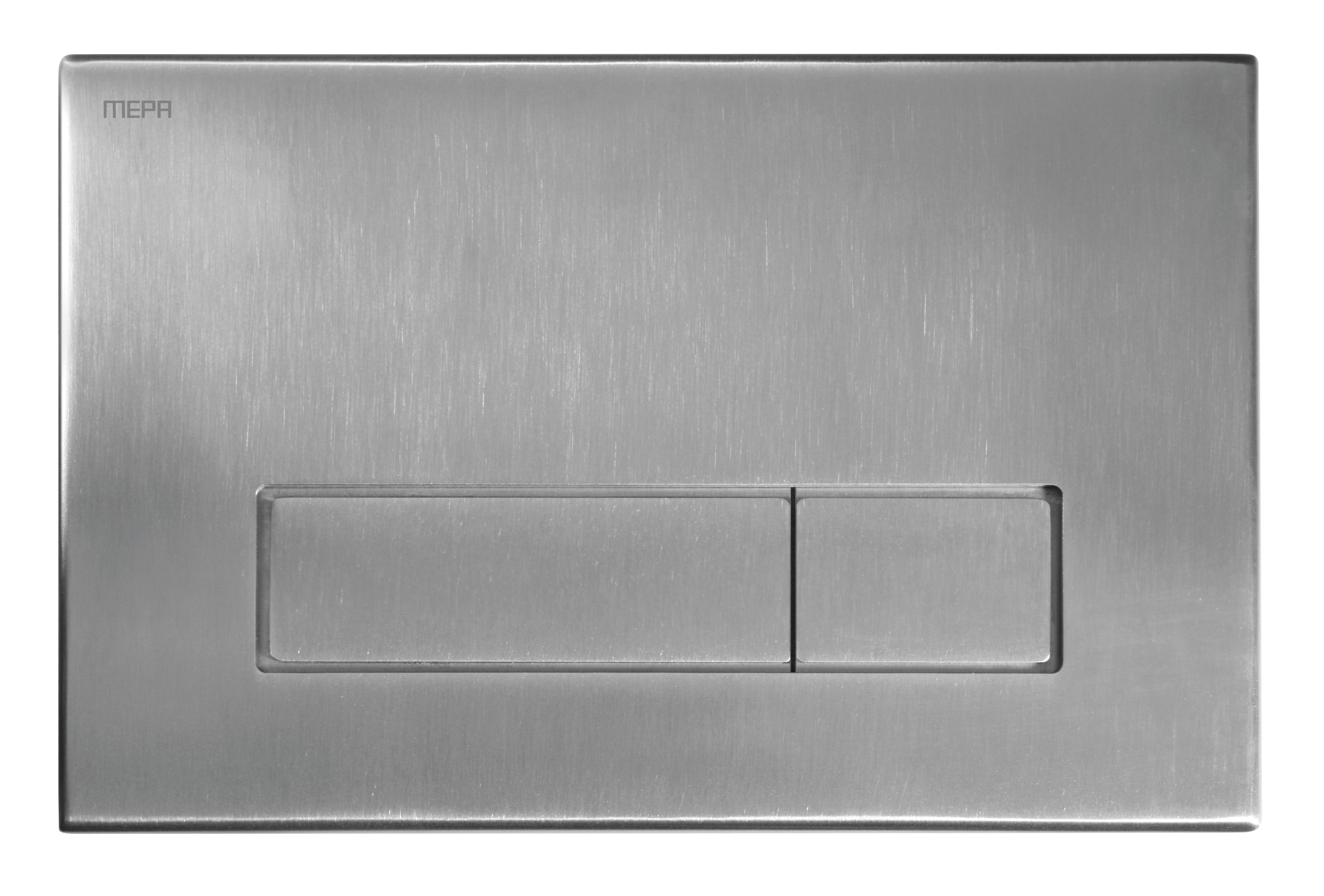 WC-Abdeckplatte Mepasteel f.A31/B31 m.2-Mengen-Spülbetätigung Edelstahl