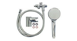 VA Umschaltweiche inkl. Handbrause mit 1,25 m Metallschlauch für MAG