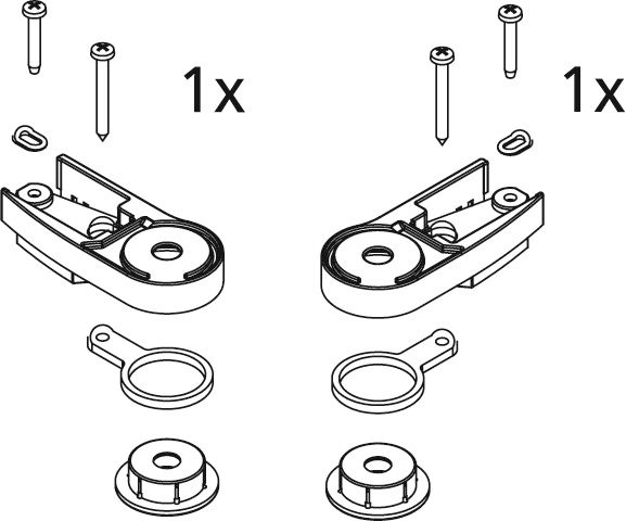 Kermi EBAT022 Set Lager oben Farbe: weiss