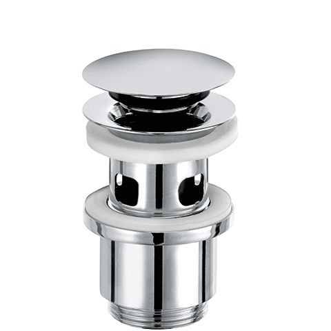 KLUDI Push-Open Ablaufventil f.WT m.Überlauf chrom