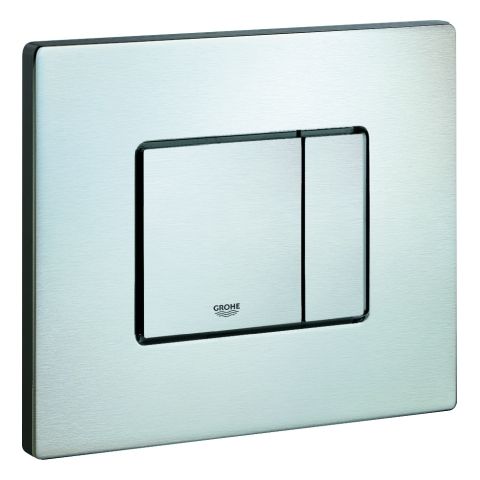 Abdeckplatte Skate Cosmop.waager.Montage f.2-M-Spülk./Start-Stopp Edelstahl Grohe