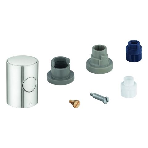 GROHE Metallgriff 47984 DN 15 Mengengriff m.EcoButton supersteel