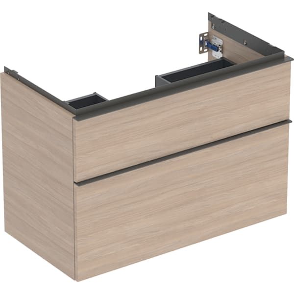 GE iCon Unterschrank für WT, 2 Schubl. 88,8x61,5x47,6cm, Eiche/Gr. Lava