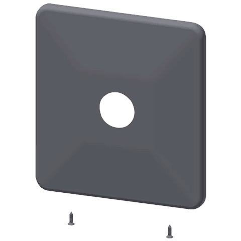 AR Edelstahlabdeckplatte, 205x225 mm, Bohrung für Druckknopf, 2000104897