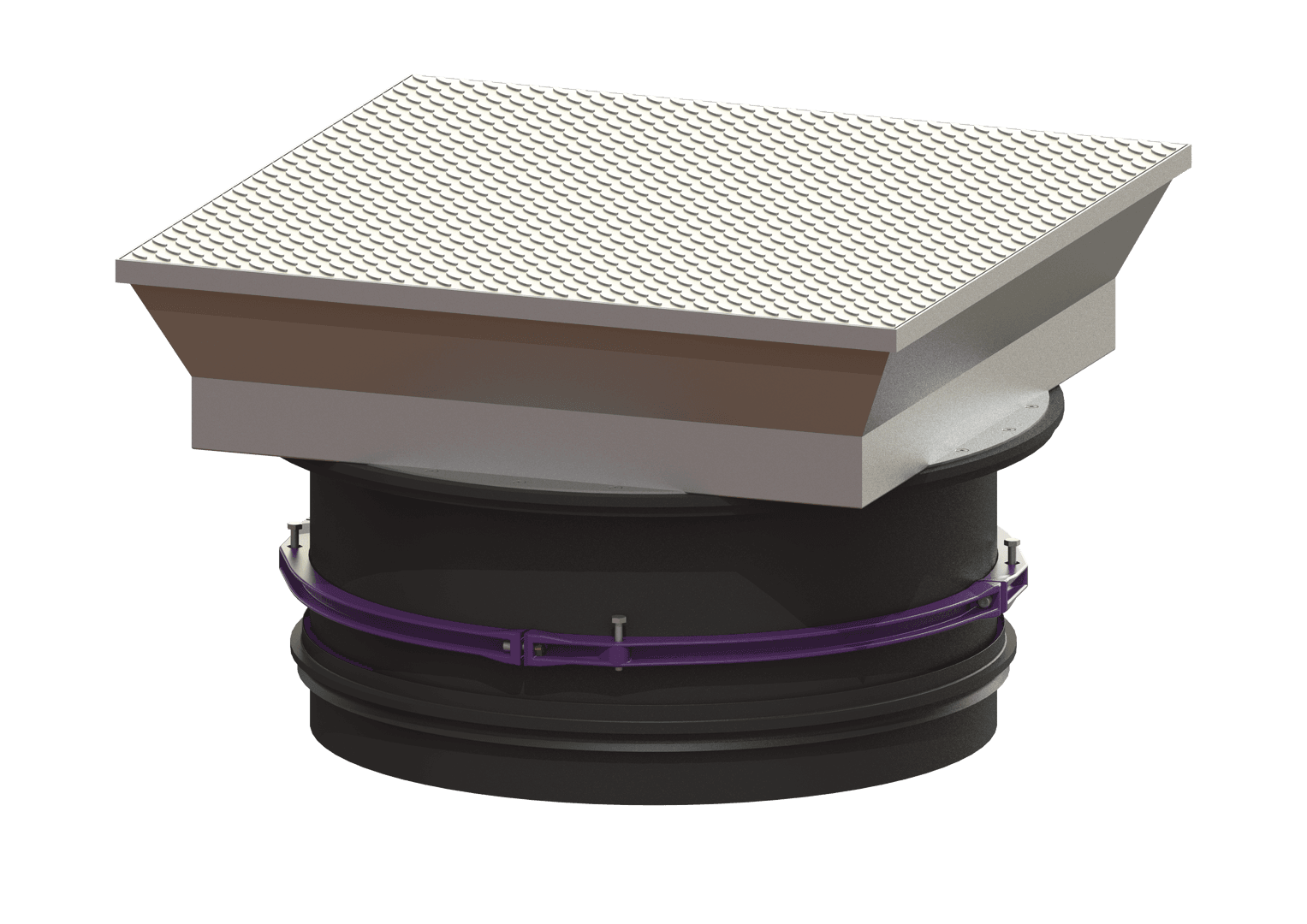 KESSEL-Aufsatzstück Abdeckplatte eckig, LW 800, Klasse D