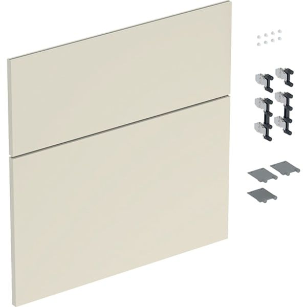 GE Schubladenfront Set für iCon für WT B:60cm, sand-grau glänzend