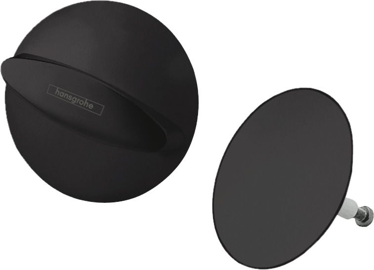 Ab-u.Überlaufgarnitur Flexaplus F-Set (Griff u.Stopfen) mattschwarz HG