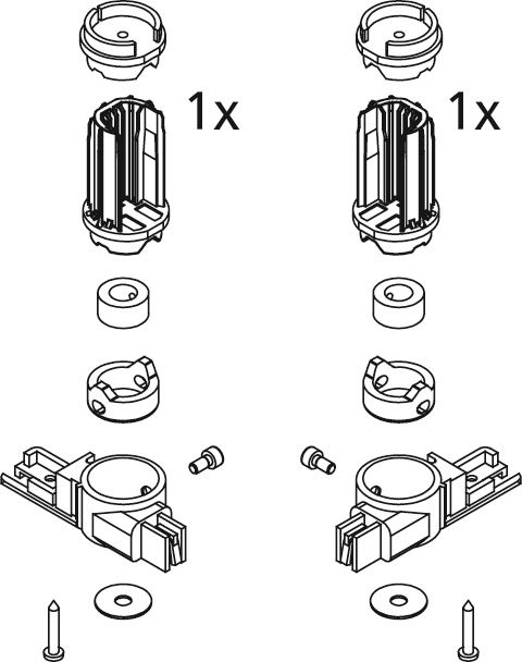 Set Kermi Lager unten silber