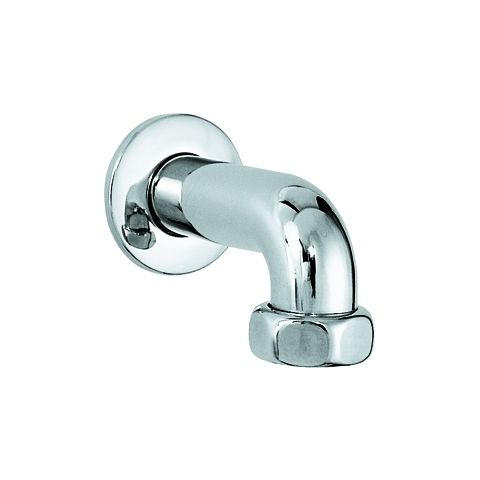 Abgangsbogen 11/4"AG x 11/2"-Mutter Ausl.125mm m.Schraubrosette verchr.Grohe