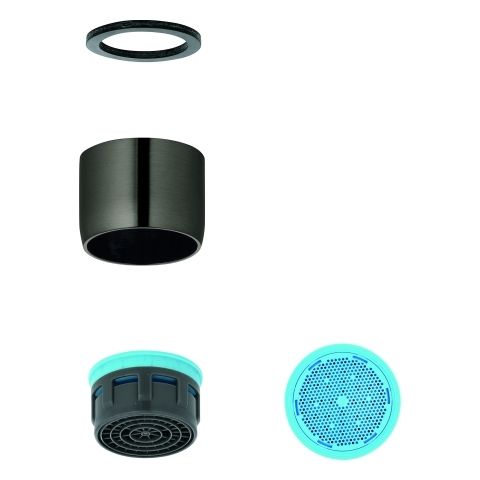 GROHE Mousseur 13928 DFK A 15l/min 3 bar Kalkschutz M22x1 hard graphite gebürstet