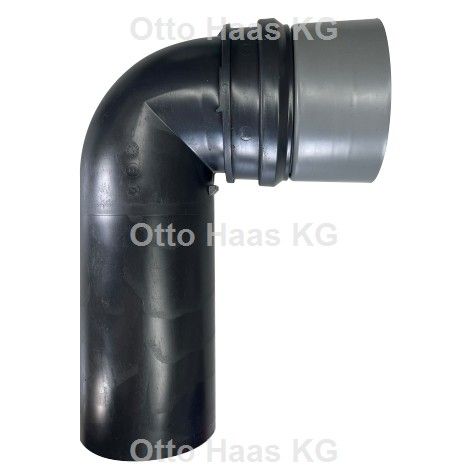 Wand-WC-Bogen PE-HD 90mm 90 Grad f.senkrechte Montage f.Kombifix/Sanbloc