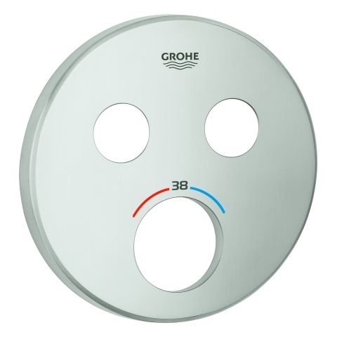 GROHE Rosette 49032 rund für SmartControl supersteel