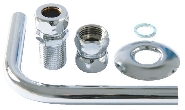 Warmwasseranschlussbogen Sasserath f.Sicherheitsgruppen 322-324 verchromt