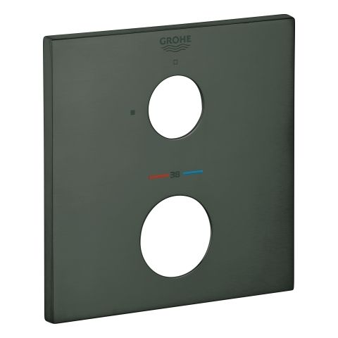 GROHE Rosette 49109 eckig für THM-FMS hard graphite gebürstet