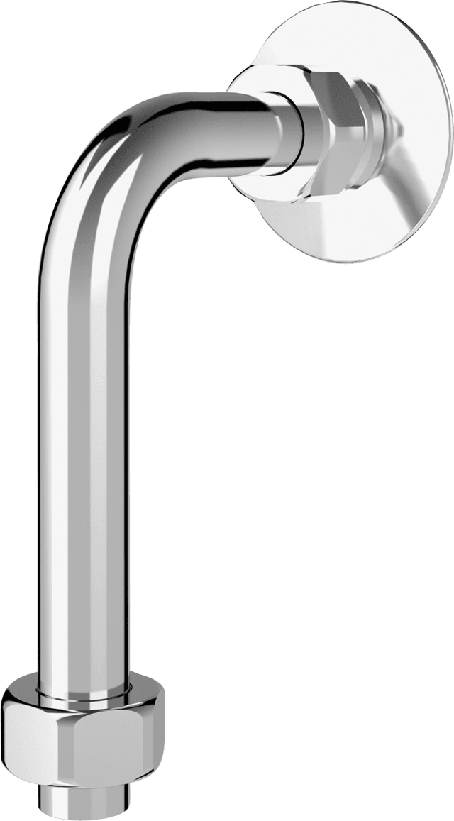 Abgangsbogen verch.120x150 mm,Red-Nippel 1/2",Überwurfmuttern 3/4", Franke