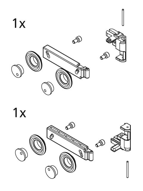 Set Kermi Laufwagen silber