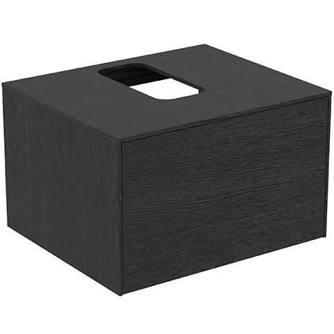 IS WT-Platte Conca mittiger Ausschnitt 602x505mm Eiche Geflammt, Alte Nr.2019