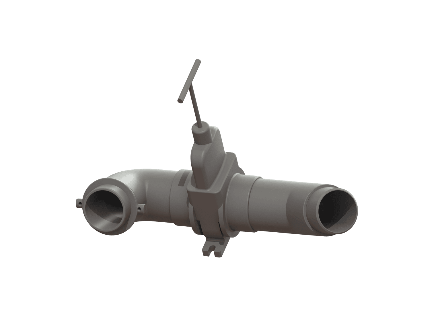 KESSEL-Druckleitung mit Absperrschieber Ausführung links, schräg