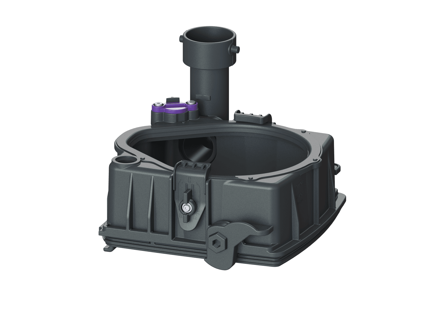 KESSEL-Verriegelungsdeckel Comfort Zulaufseite, mit Ablaufanschluss