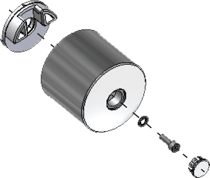 CONTI+ Set Thermostatgriff mit Anschlag, Kappe, Schraube, O-Ringe und Griff