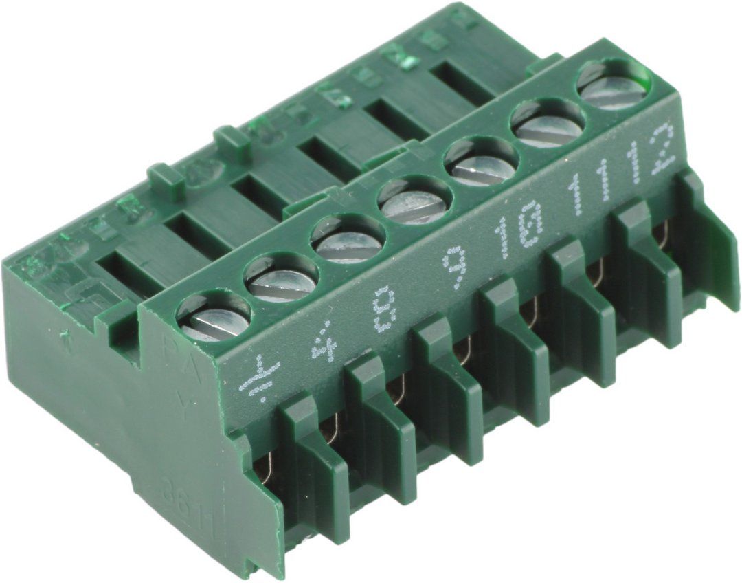 JU Anschlussklemme steckb 7-pol grün