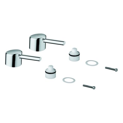 GROHE Griffpaar Concetto 48310 Markierung blau/rot chrom