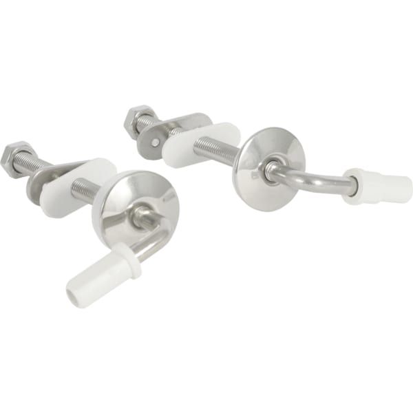 GE Set Scharniere für WC-Sitz Renova Befestigung von unten, Edelstahl