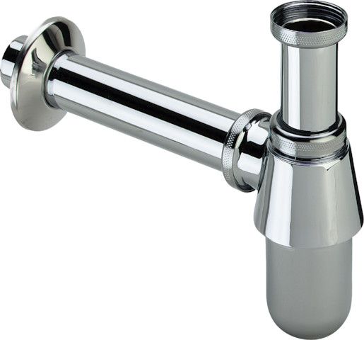 Waschtisch-Tassensiphon 1 1/4"G mit Verstellrohr 75mm verchromt