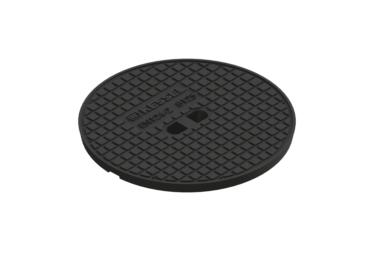 KESSEL-Abdeckplatte Klasse B, Grauguss, unverriegelt, LW 400