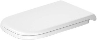 WC-Sitz D-Code ohne SoftClose Scharniere edelstahl lang weiss Duravit