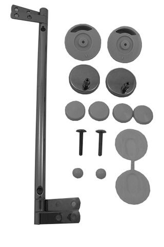 DU Scharnier-Set für WC-Sitz ohne Absenkautomatik, Edelstahl, 0061601000