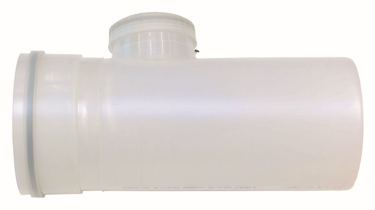 VA Verlängerung d:250mm 0,5m PP, mit Revisionsöffnung