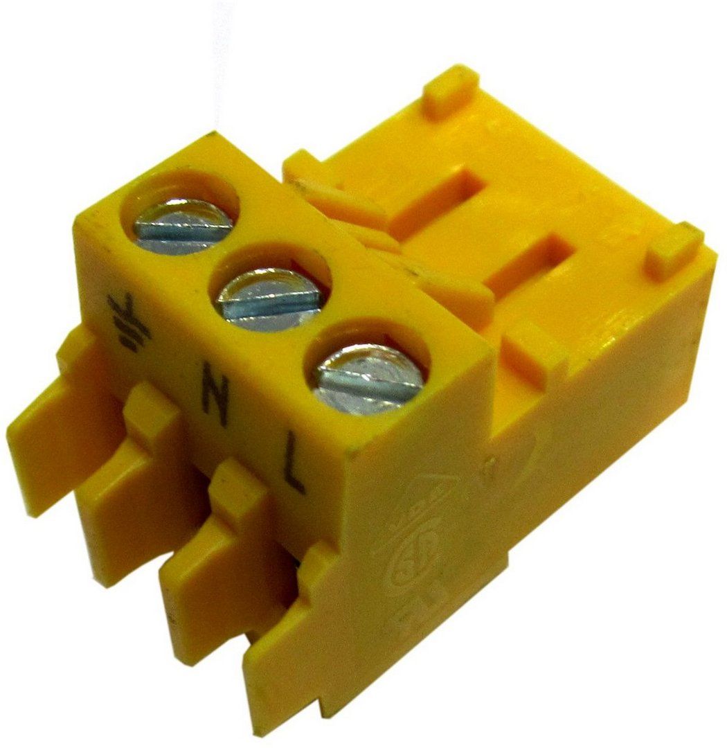 JU Anschlussklemme steckbar 3-pol gelb für KBR 65,98-3 A..