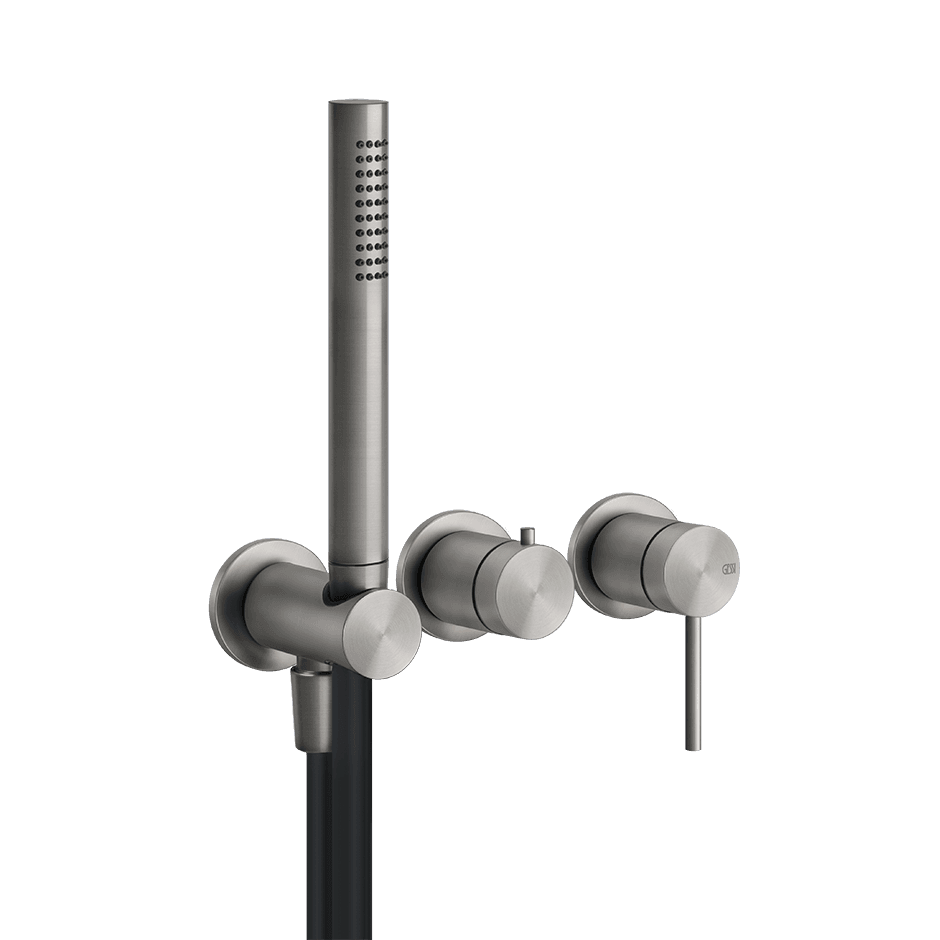 GES Farbset EHM Dusche/Wanne m. WAB Edelstahl Matt Gebürstet/Gessi 316