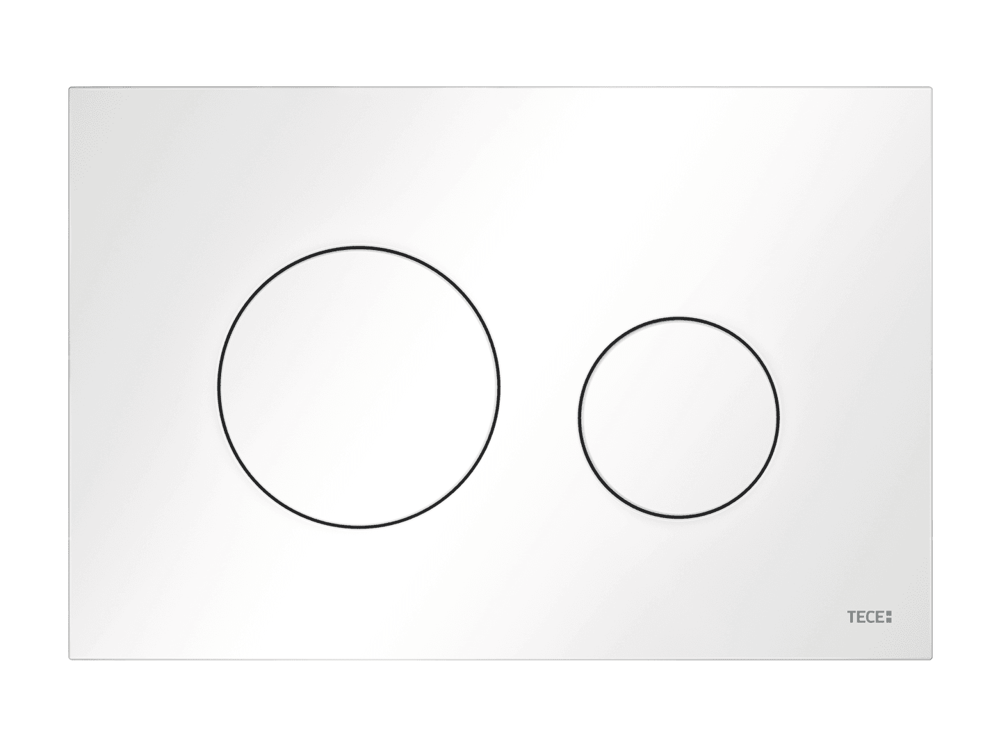 TECEloop WC-Betätigungsplatte Kunststoff für Zweimengentechnik, weiß