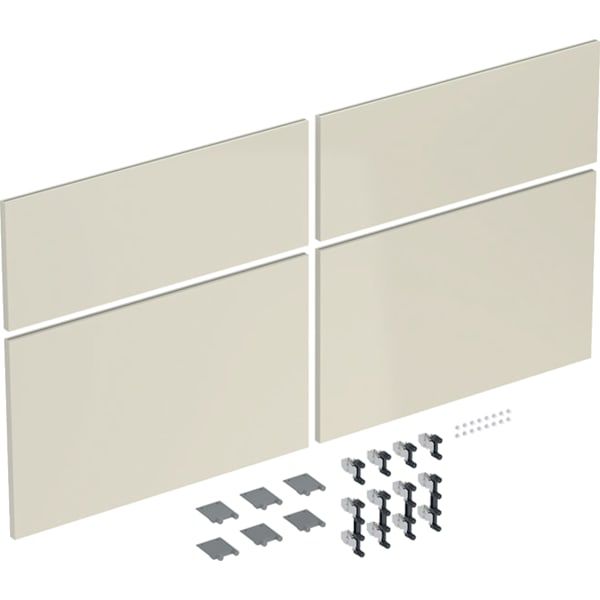 GE Schubladenfront Set (4 St.) für iCon US für DWT B:120cm, sand-grau glänzend