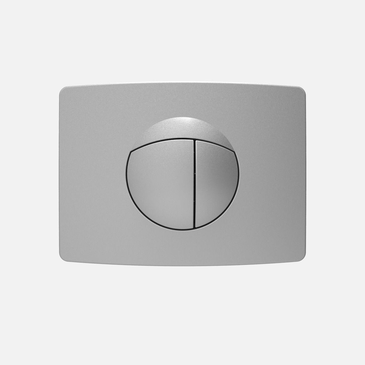 Abdeckplatte Sanit mattchrom f.2-Mengen/Start-Stopp m.Bet.v.vorn/oben