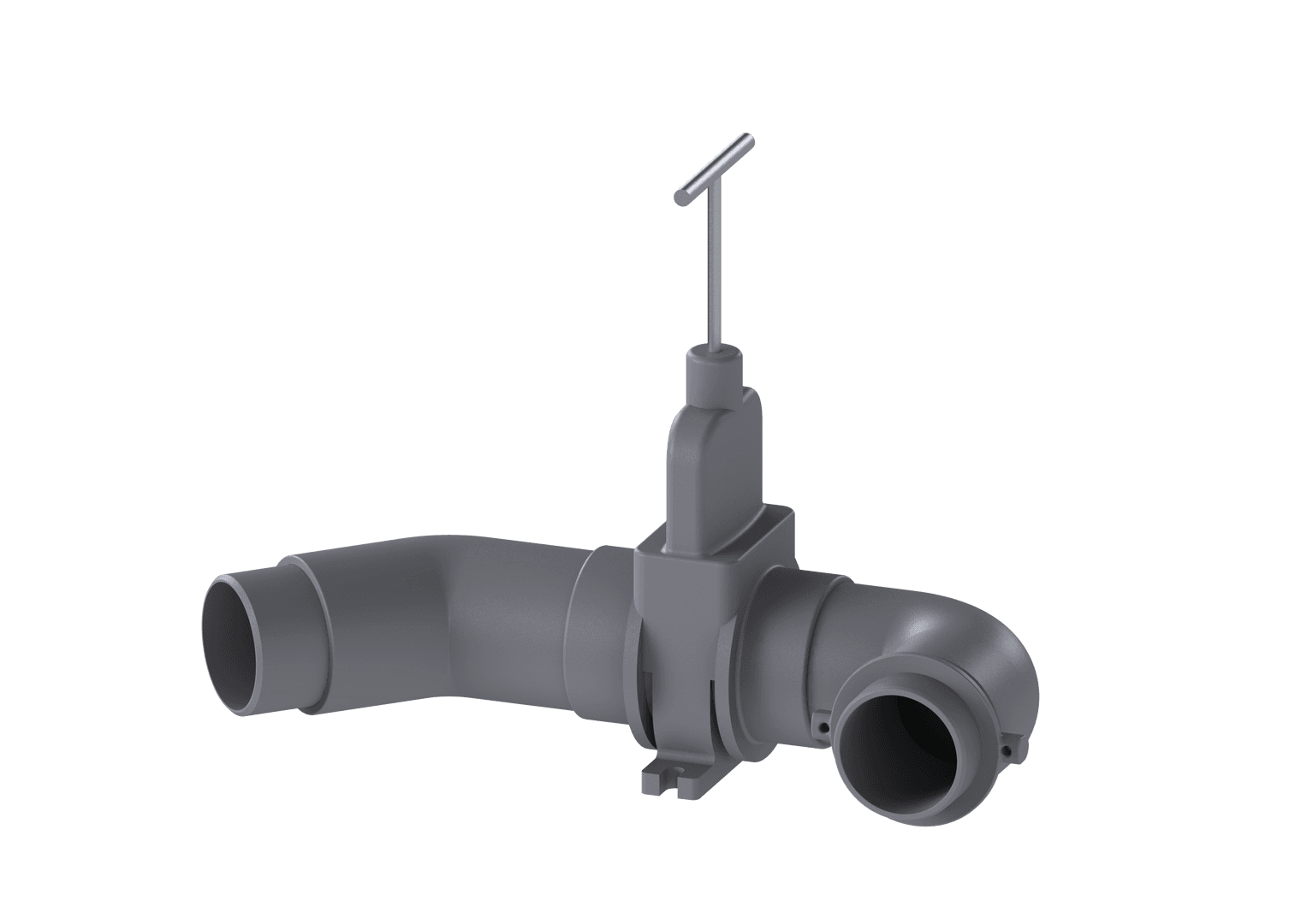 KESSEL-Druckleitung mit Absperrschieber Ausführung rechts