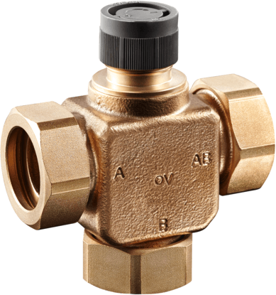 Oventrop Dreiwege-Verteil- u.Mischventil Tri-CTR, DN 25, PN16, mit ÜM, Rotguss