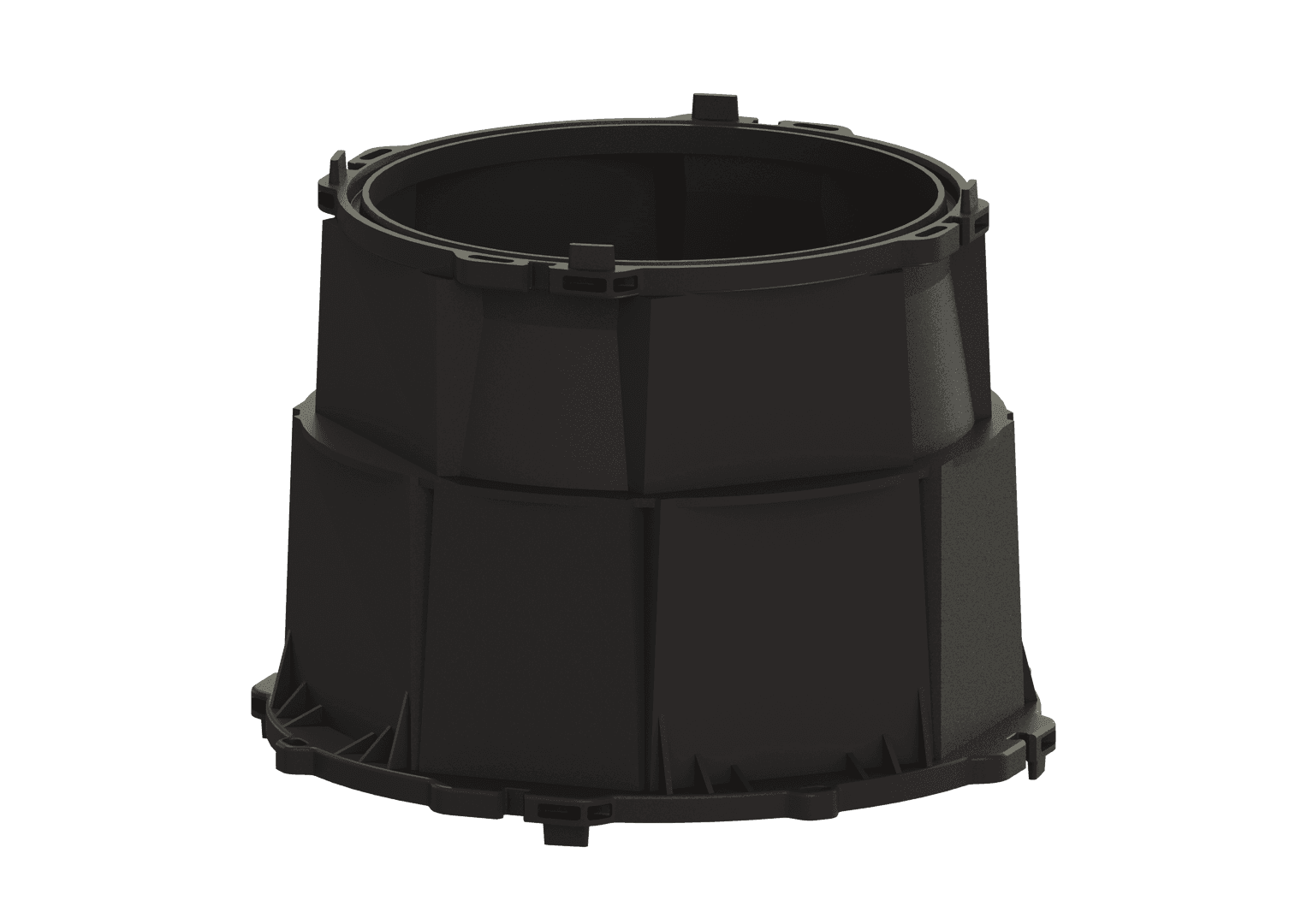 Zwischenstück Komfortschacht LW400 H 350mm Kessel PE-HD schwarz